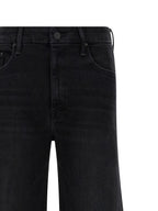 Black Cotton Flared Jeans