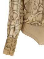 The Andamane Beige Polyester Bodysuit
