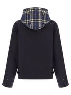 Burberry Blue Cotton Full-Length Jacket