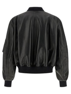 The Attico Black Lamb Leather Leather Jacket