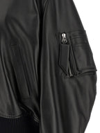 The Attico Black Lamb Leather Leather Jacket