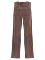 The Attico Brown Cotton Casual Pants