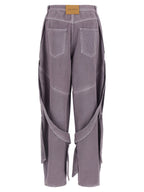 The Attico Purple Cotton Cargo Pants