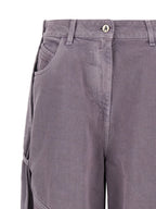 The Attico Purple Cotton Cargo Pants