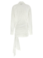 White Cotton Short Dress