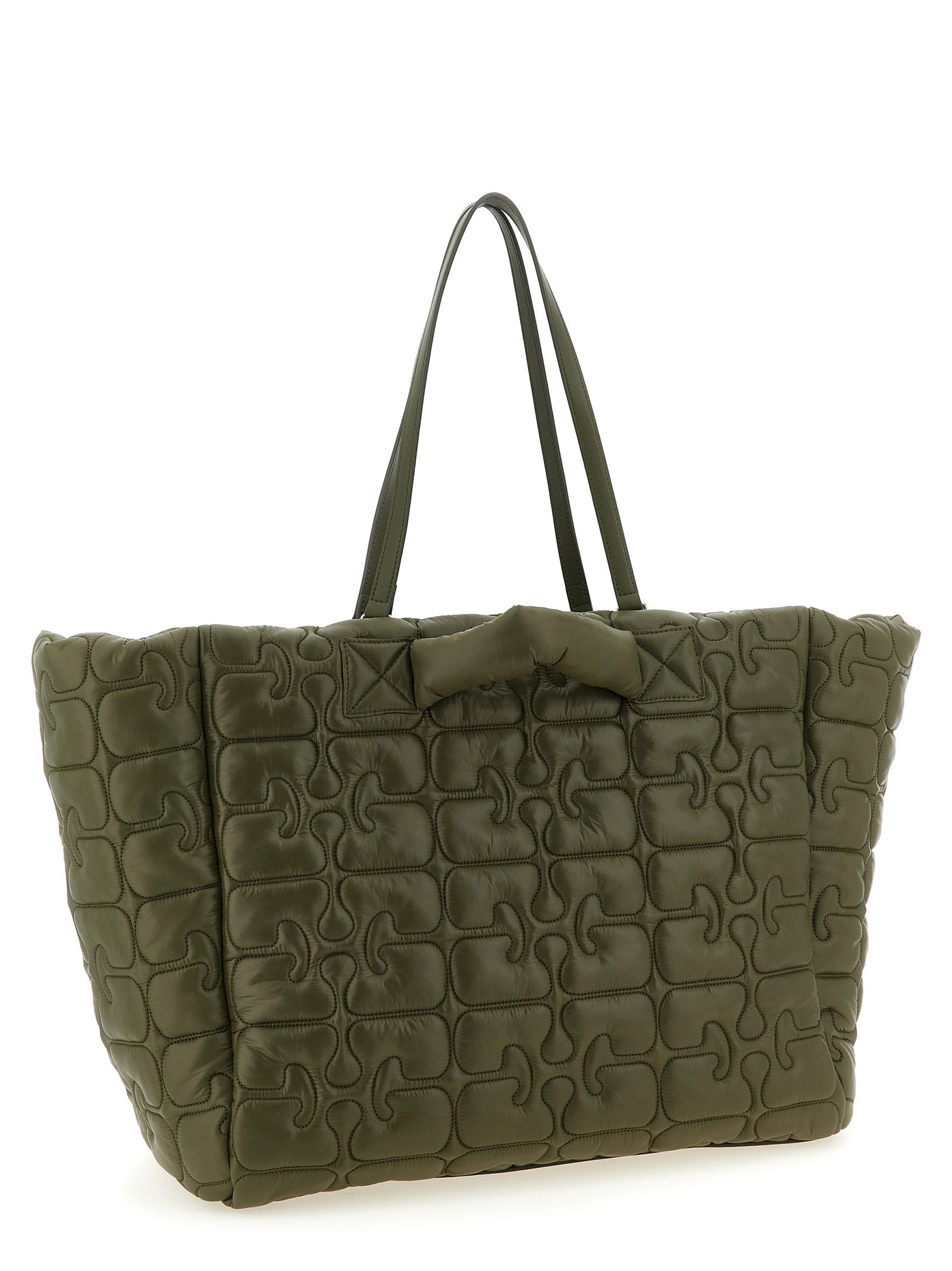 Bicolor Recycled Polyamide Tote Bag