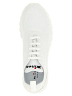 Kiton White Cotton Athletic Sneakers