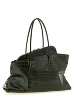 Bicolor Calfskin Shoulder Bag