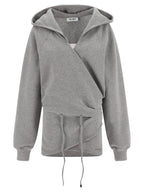 The Attico Gray Cotton Short Dress