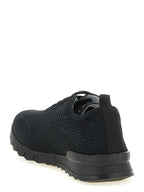 Kiton Black Cotton Athletic Sneakers