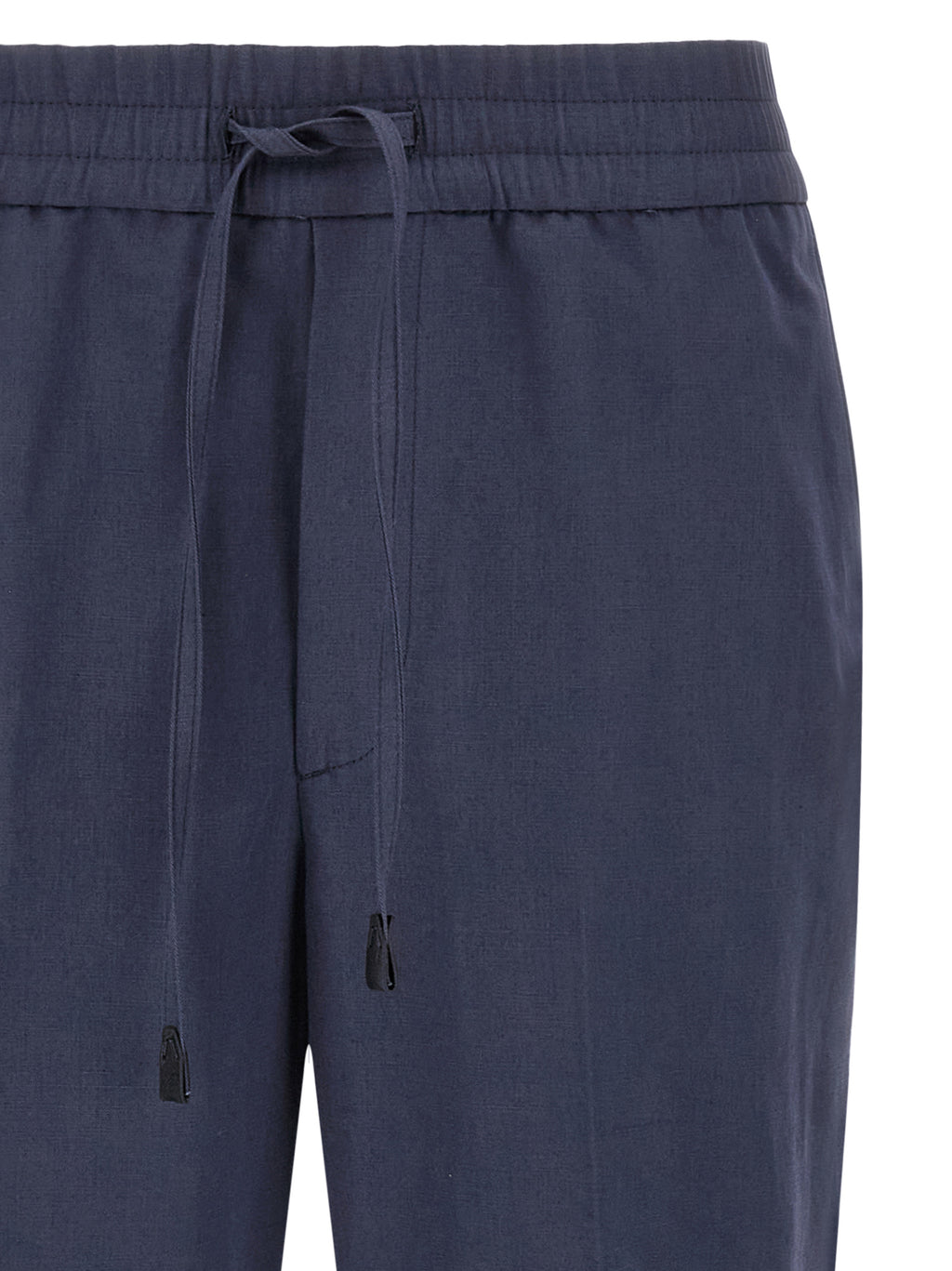 Blue Linen Casual Pants