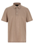 Brioni Beige Cotton Polo Shirt