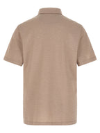 Brioni Beige Cotton Polo Shirt