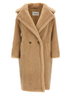 Max Mara Beige Alpaca Leather Coat