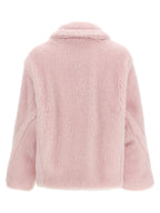 Max Mara Multicolor Alpaca Leather Coat