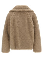 Max Mara Beige Alpaca Leather Coat