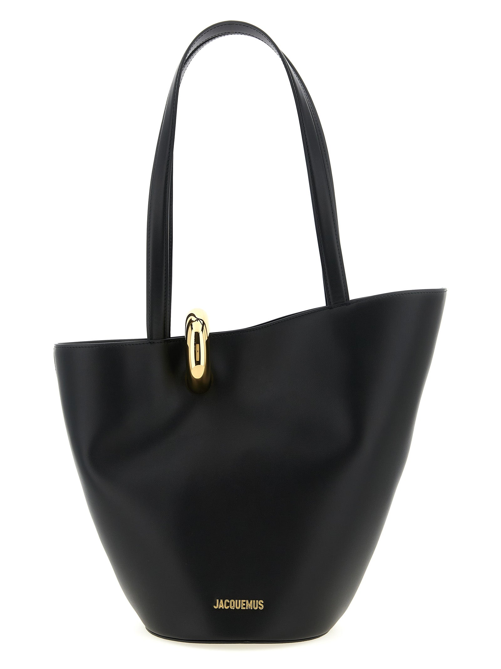 Schultertasche aus schwarzem Rindsleder