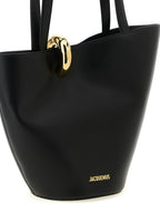 Schultertasche aus schwarzem Rindsleder