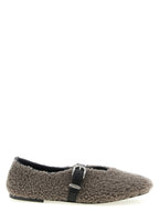KATE CATE Gray Calfskin Ballet Flats