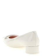 Roger Vivier Gray Calfskin Mid Heel Pumps