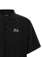Balenciaga Black Cotton Polo Shirt
