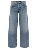 Agolde Blue Cotton Straight-Leg Jeans