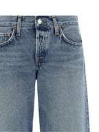 Agolde Blue Cotton Straight-Leg Jeans