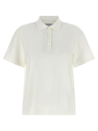 Burberry White Cotton Polo Shirt