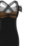 Schwarzes langes Viskosekleid