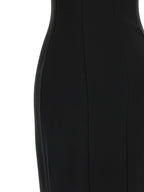 Schwarzes langes Viskosekleid