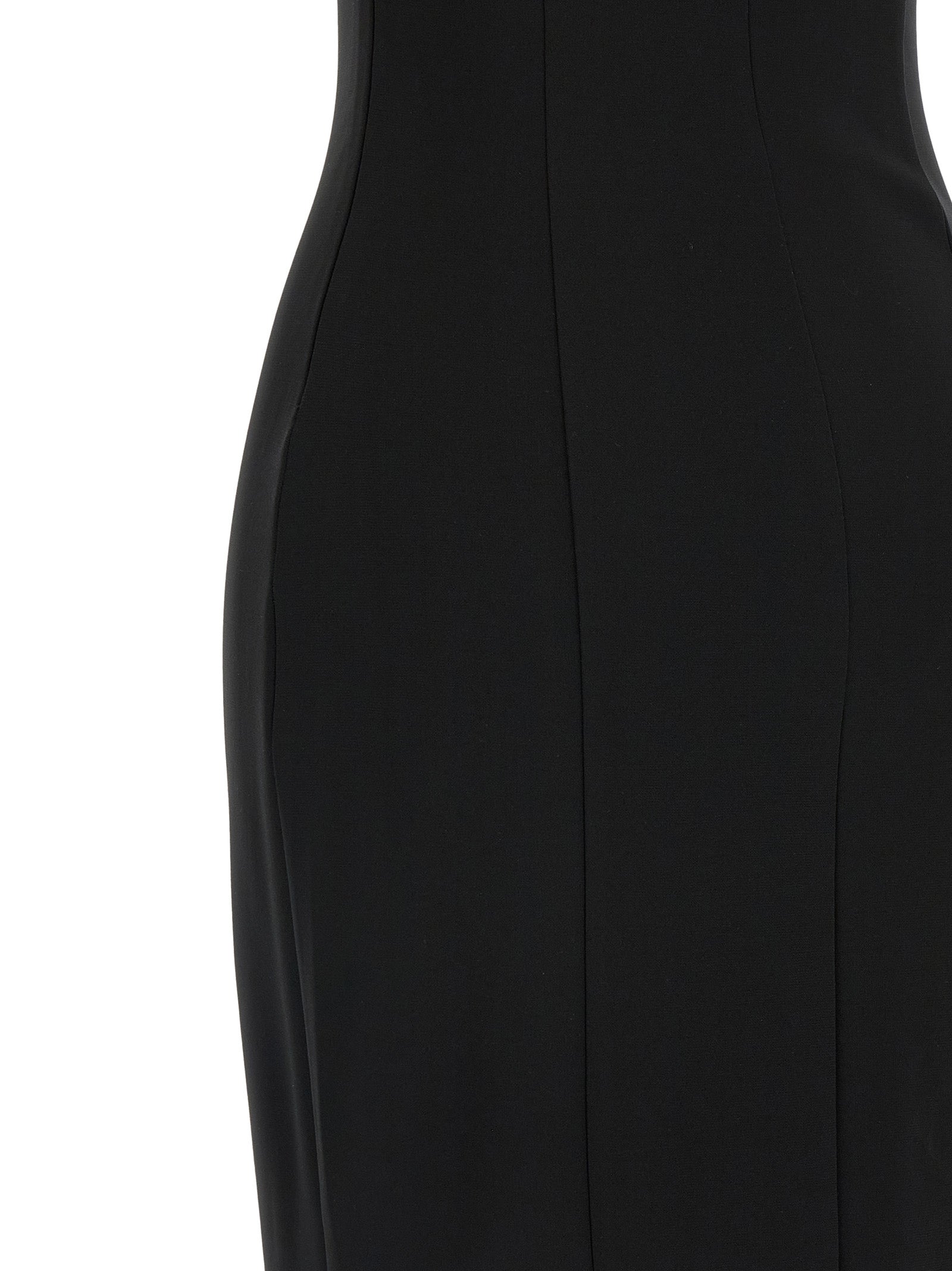 Schwarzes langes Viskosekleid