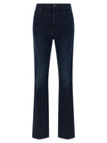 Mother Denim Blue Cotton Flared Jeans