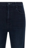 Mother Denim Blue Cotton Flared Jeans