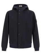 Stone Island Blue Polyester Shell Jacket