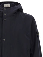Stone Island Blue Polyester Shell Jacket