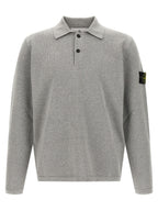 Stone Island Gray Cotton Polo Shirt