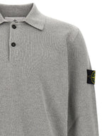 Stone Island Gray Cotton Polo Shirt