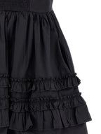 Ganni Black Cotton Short Dress