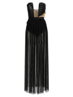 Nensi Dojaka Black Viscose Long Dress