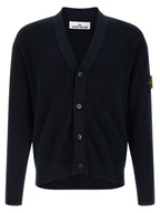 Stone Island Blue Cotton Cardigan