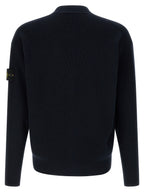 Stone Island Blue Cotton Cardigan
