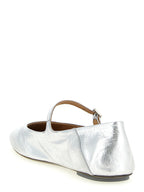 Marsell Silver Calfskin Ballet Flats