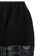 Issey Miyake Black Polyester Midi Skirt