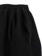 Issey Miyake Black Polyester Midi Skirt