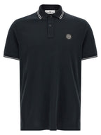 Blue Cotton Polo Shirt