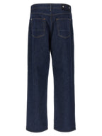 Stone Island Blue Cotton Relaxed Fit Jeans