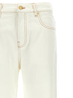Darkpark White Cotton Straight-Leg Jeans