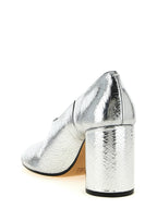 Maison Margiela Silver Calfskin Mid Heel Pumps
