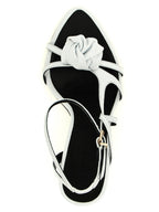 ROTATE BIRGER CHRISTENSEN White Calfskin Stiletto Heel Sandals