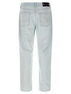 Stone Island Blue Cotton Straight-Leg Jeans